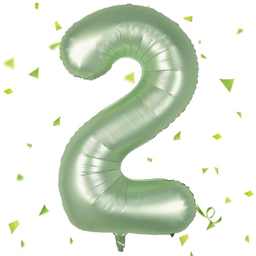 Zahlen Luftballon Salbeigrün,Salbeigrün Luftballon 2,40 Zoll Olivgrün...