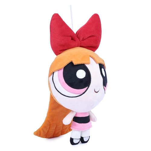 Image of Mirada Powerpuff Girls Blossom Soft Plush Toy - 28cm | Official Licensed Cartoon Stuffed Character for Kids & Girls | Super Soft, Cuddly & Huggable Plush | Ideal Gift for Birthday /Christmas /Diwali