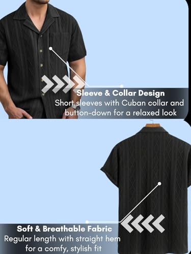 Image of Leriya Fashion Shirt for Man | Mens Casual Shirts | Shirt for Man| Shirts for Mens Stylish |Half Sleeve Button Down Textured Summer Beach Goa Wear Holiday Outfits (Available in Plus Sizes)