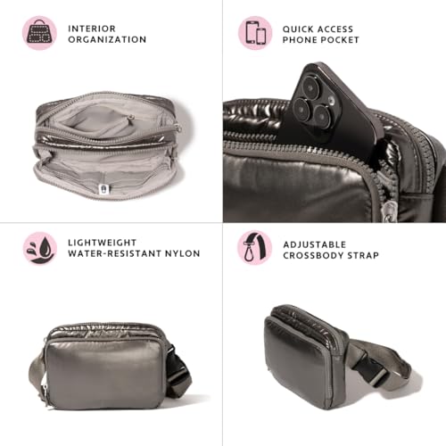 Image of Baggallini Modern Belt Bag 5x8 Travel Fanny Pack Sling Bag Waistpack w /RFID Card Holder Water-resistant Crossbody Bag