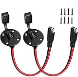 1. Lieferumfang: 2 SAE-Kabel mit 8 Befestigungsschrauben. Das Kabel besteht aus 12AWG-Hochleistungskupferdraht. Sehr dick und langlebig. Kabellänge: 33,5 cm (einschließlich SAE-Anschluss).