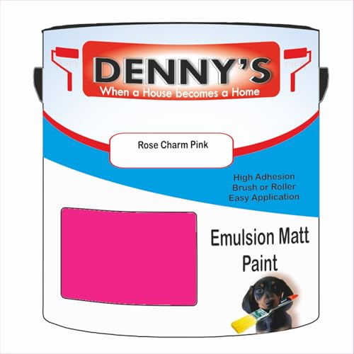 Premium Interior Wall & Ceiling Emulsion Paint – Rose Charm Pink – Rich Matt Finish, Durable & Washable, Low Odour, Ideal for Living Rooms, Bedrooms & Hallways (2.5 litre Tin)