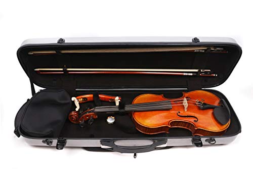 yinfente Violin Case 4/4 Full Size Carbon Fiber Oblong 4/4 Violin Case with Music Sheet Bag Adjustable Backstrap Hygrometer Lightweight & Portable by yinfente - Image 4