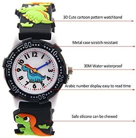 Miniatura 2 de ele ELEOPTION Kids Watch for Girls Boys Analog Watch, Waterproof Toddlers Digital Watch 3D Cute Cartoon Silicone Strap Watches for Kids Birthday Gift
