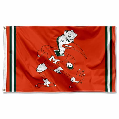 College Flags & Banners Co. Hurricanes Vintage Retro Throwback 3x5 Banner Flag