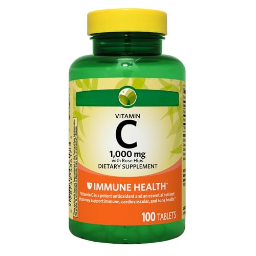 KP+ Vitamin C 1000 mg with Rose Hips | Immune Support Vitamin C Tablets | Antioxidant Support Supplement | 100 Tablets | Pack of 1