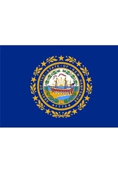 Diary Flag of New Hampshire: Journal; 160 Lined / ruled pages, 6x9 inch (15.24 x 22.86 cm) Laminated. Book