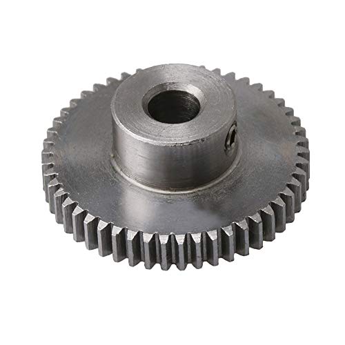 RDEXP 45# Steel 0.5 Modulus 50T Teeth 5mm Bore Dia Metal Motor Pinion Gear Silver