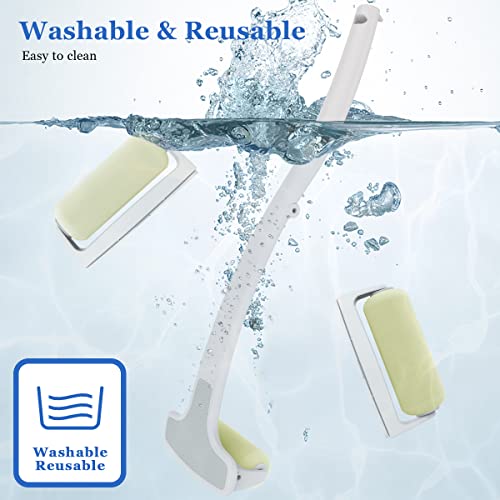 Diapin Lotion Applicator For Back Body, Back Lotion Applicators For Your Back, Premium Quality Long Handled Folding Lotion Roller, With Medium/High Density 2 Replacement Foam Rollers #TOP3
