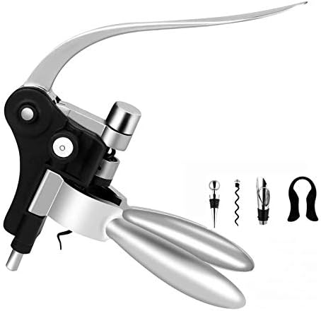 Wine Bottle Opener Corkscrew Set-[2020 Upgraded] Holleringlan Wine Opener Kit With Foil Cutter,Wine Stopper And Extra Spiral