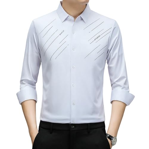Camisa de manga larga con cuello de solapa para oficinas y cenas