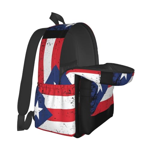 Puerto Rico Flag Laptop Backpack Work Travel Backpacks Business Rucksack Casual Outdoor Daypack with Adjustable Strap Bags for Sports Office Gym Hiking3