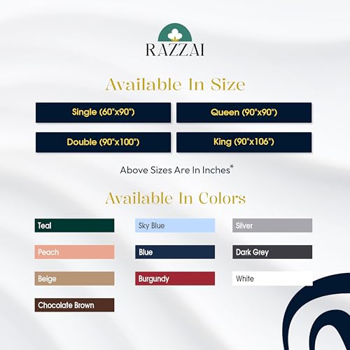 Image of Razzai Restful Sleep Microfiber Summer Season Ac Comforter 110 GSM (92 inch x 106 inch Inches /233cm x 269cm) - King Size Comforter|Chocolate Brown|