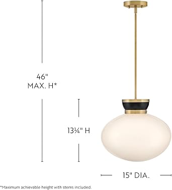 Lark Lucy Medium Pendant, Black