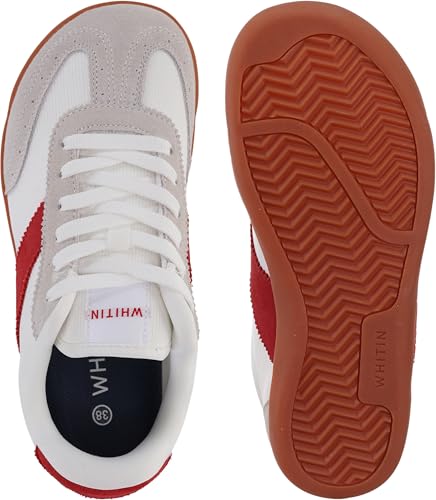 Image of WHITIN Women's Wide Toe Box Barefoot Shoes Retro Style W608 | Zero Drop Support, Natural Foot Alignment, Balanced Walking Feel, Daily Commute, Long Hours Standing