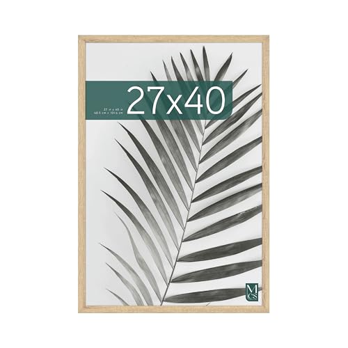 MCS Studio Gallery Movie Poster Frame 27x40 Natural Woodgrain, Vertical & Horizontal Wall Hanging Large Picture Frame for Photos, Artwork & Custom Posters (1-Pack)