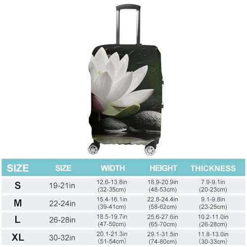And Black Zen Stones Printed Luggage Cover Protector, Fits 18-32 Inch Luggage2