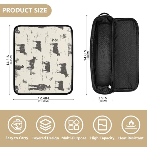 Bolsa de viaje para herramientas de cabello con almohadilla resistente al calor, impermeable, organizador para planchas y rizadores de viaje miniatura 4
