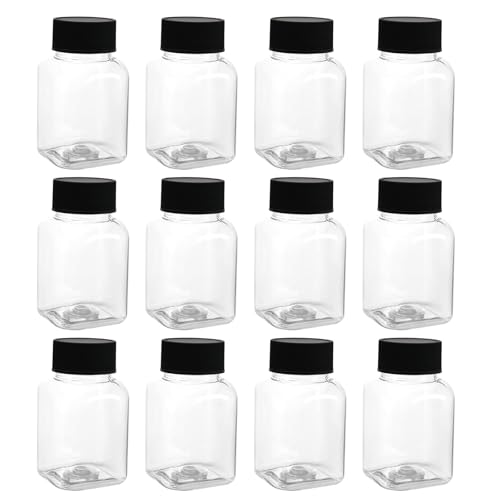 TakFree 100ml Plastikflaschen zum Befüllen 12 Stk Kleine Leere Saftflaschen Flaschen zum Befüllen Wiederverwendbarer Saftflaschen Kunststoff