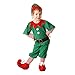 Thrivinger Costume da Elfo Natalizio per Bambini, Costumi Natalizi per Bambini, Ragazzi E Ragazze Aiutante Vestito da Elfo Festivo Party Fancy Green&Red Un Vestito da Elfo di 7-8 Anni