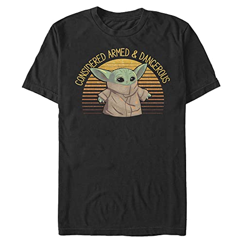 T-shirt Star Wars 3XL noir haut manches courtes Mandalorian Yoda