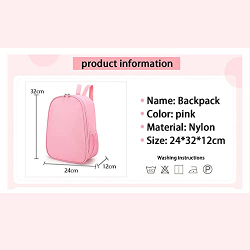 Yitengteng Ballerina Bag,Nylon Dance Backpack Bag For Girls,Simple And Large-Capacity Children's Bag (Pink) #TOP7