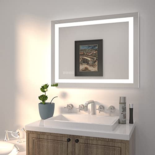 LED Lighted Bathroom Mirror (Adjustable Color Temperature 36x28inch