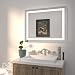 HAUSCHEN 36x28 inch LED Bathroom Wall Mounted Mirror with High Lumen+CRI 95 Adjustable Color Temperature+Anti Fog+Dimmer Function+IP44 Waterproof+Vertical & Horizontal