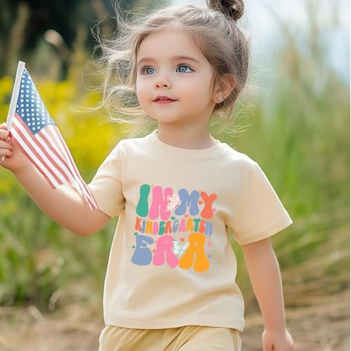 Rollin Into Kindergarten Shirt Toddler Kids 1st Day of Kindergarten Shirt Back to School Boys Girls Outfit 3-7 Years4