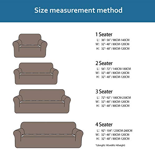 VanderHOME Stretch Sofa Slipcover Easy Fit Elastic Jacquard Fabric Couch Settee Slipcover Stretch Sofa Covers Couch Covers Thick Soft Non Slip Sofa Slipcovers Furniture Protector 1 Seater - Image 4