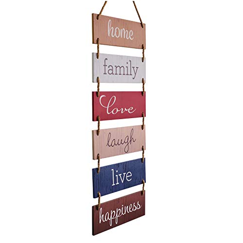Excello Global Products Large Hanging Wall Sign: Rustic Wooden Decor