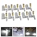 10 piezas Luz Universal Gabinete Armario Bisagra LED, Cocina Casera Oficina Hotel Armario Interruptor Automático Lámpara de Iluminación para Armario, Blanco Frío(Incluyendo Batería)