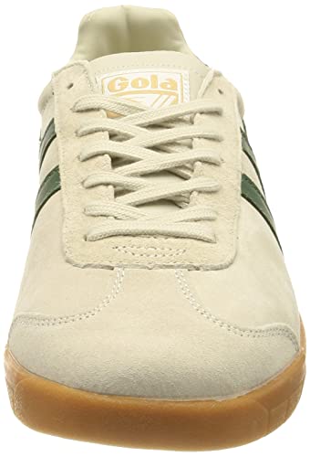 Image of Gola Men's Hurricane Suede Sneaker, Off White Evergreen Gum, 10