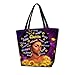 IAGM African American Tote Bags For Women Afro Women Shoulder Bag Black Art Satchel Handbags For Shopping,Work,Grocery,Gym