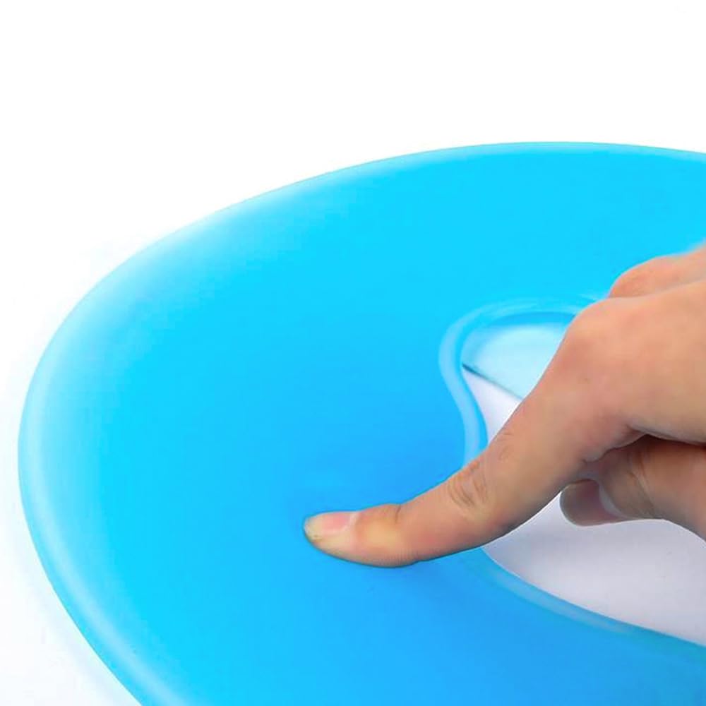 Silicon U-Shape SPA Pillow Gel Face Pad Cojín de Masaje para Cama de Belleza - Azul, 31 x 26 cm
