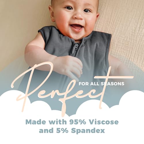 Image of Sleeveless Soft Baby & Toddler Sleeping Sack, Breathable with Adjustable Feet Cuffs & Anti-Slip Grip