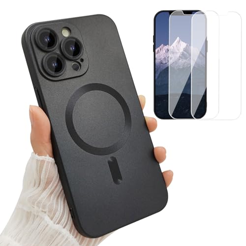 Coque magnétique pour iPhone 13 Pro anti-rayure avec 2 verres écran et objectif