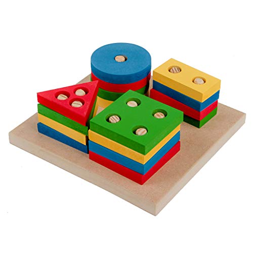 Prancha De Seleção Geométrica 16 Peças Em Madeira