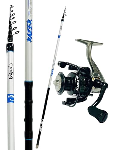 kolpo kit combo per la pesca della trota in lago con canna in carbonio e mulinello combo completo adatto alla pesca della trota tremarella