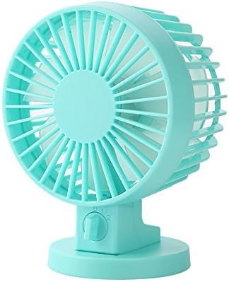 Thikey Mini USB Fan Protable Desk Fan USB Powered 2-Mode Speed Adjustable Double Blades Ultra-Quiet Cooling Fan for PC Laptop Notebook,Blue