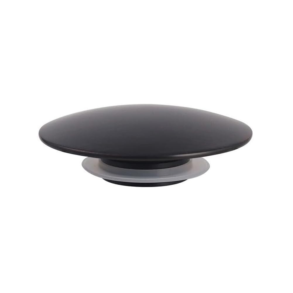 Basin Waste Sink Plug, 66mm Black Matte Basin Waste Pop up Bathroom Sink Drain Plug Stopper Replacement Part for Kitchen or Bathroom Basins (1)