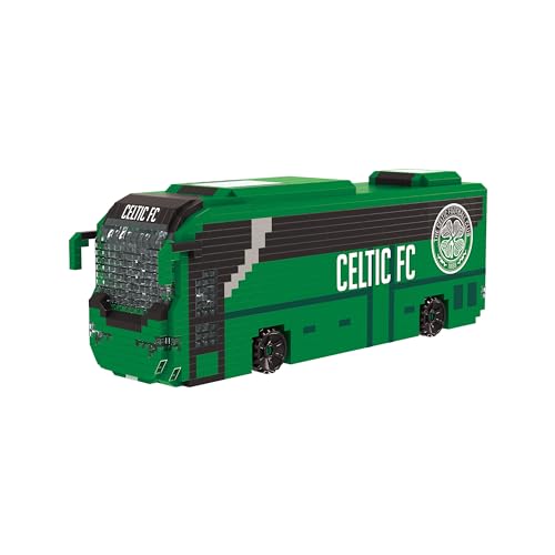 FOCO Officially Licensed Celltic FC Football BRXLZ Bricks 3D Coach Toy Model - Scottish Premiership Construction Toy - 1347 Pieces - Ages 12+ - Sports Merchandise