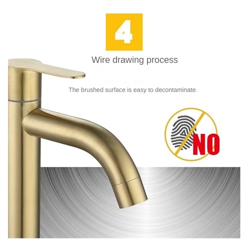 Robinet d'eau froide pour lavabo de salle de bains : solution G1/2 haut