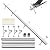 Bar Foot Rail Kit 304 Stainless Steel, Tubing Bar Foot Rail with Installation Accessories, Undercounter Complete Kit Bar Foot Rest , Solid Bar Tubing Kit for Floor and Wall, 8ft