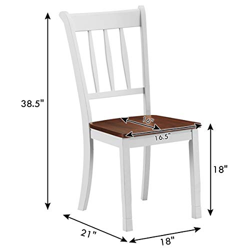image for Giantex Solid Wood Whitesburg Dining Chairs, Set of 4, Spindle Back, W