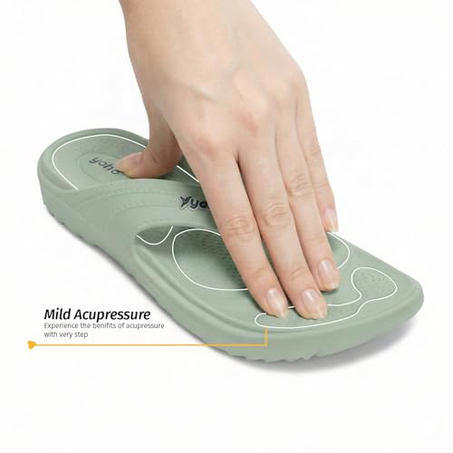 Image of YOHO Drizzle Soft Slippers for Women, Mild Acupressure, Lightweight, Anti Skid & Slip, Diabetic Footwear for Woman, Home Wear Bathroom Chappal for ladies | Waterproof Monsoon & Rainy Footwear