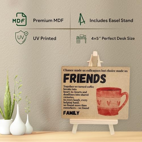 Wooden Friends Plaque with Easel – Appreciation Gift by tinydabba - 6