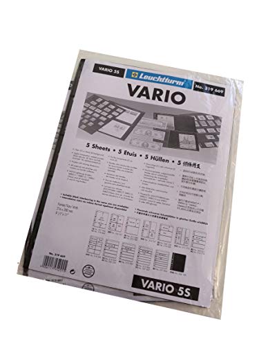 Preisvergleich Produktbild Kunststoffhüllen VARIO 5S, 5er-Einteilung, schwarze Folie