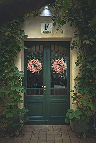 Peony Spring Wreaths For Front Door Outside Rose Summer Wreaths Full 16 Inch Handmade Spring Wreaths Summer Wreaths Fall Wreaths Winter Wreaths For Front Door Wall Window Decor #TOP6