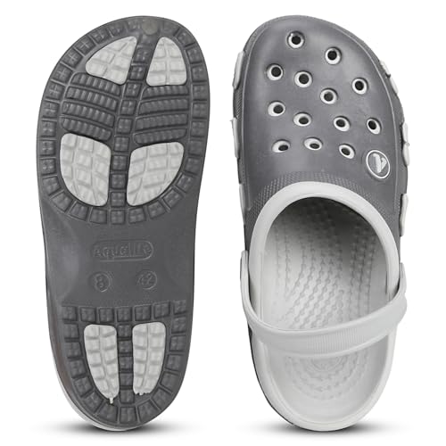 Image of Aqualite Clogs for Men | Lightweight EVA Comfortable Slip-On Clogs | Durable Anti-Slip Men's Clogs Footwear